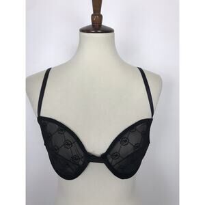 OW Intimates Lingerie Bra Logo Semi Sheer Mesh